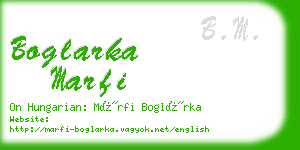 boglarka marfi business card